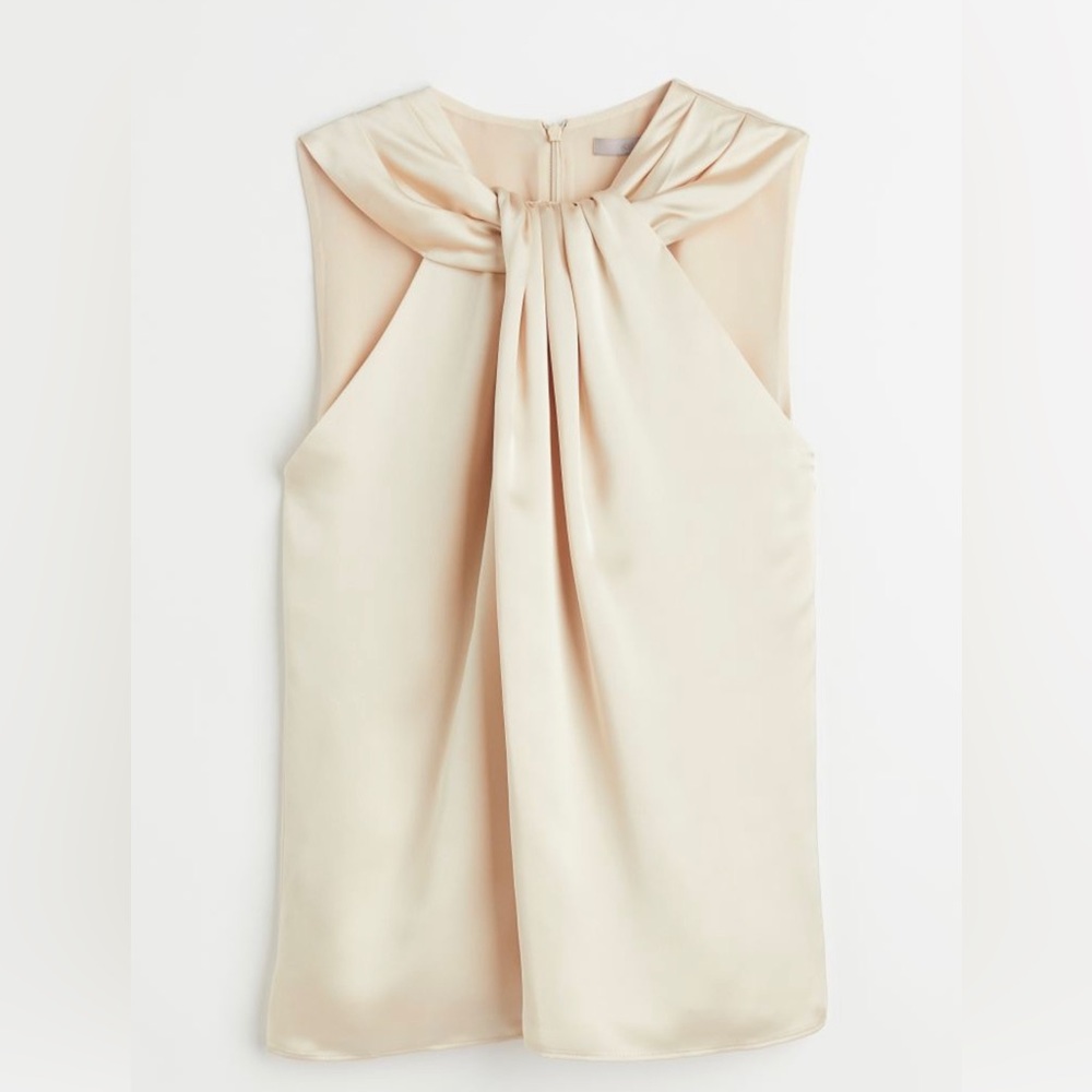 NWT H&M Sleeveless Twisted-detail top- Size Small